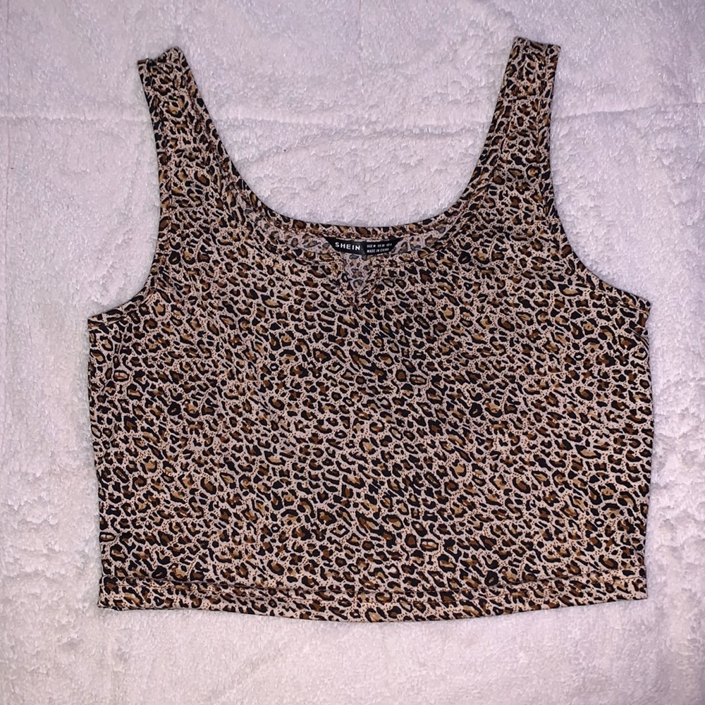Cheetah print crop top